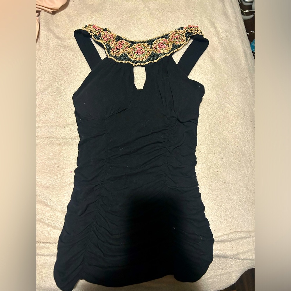 Y2k 2000 top halter beaded